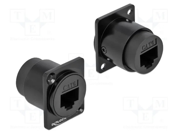 DELOCK Module RJ45 Cat 6 D-Type Noir 24mm DELOCK Module RJ45 Cat 6 D-Type Noir 24mm