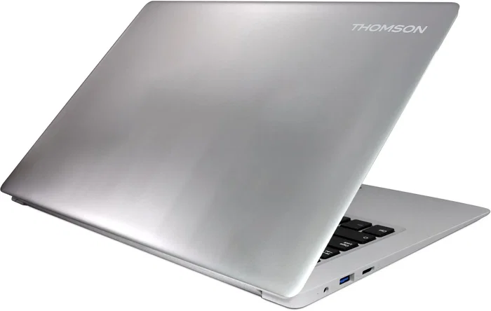 Thomson N14C4SL128MS PC Portable 14" Intel Celeron 4 Go RAM SSD 128 Go Windows Argent avec Housse de Protection et Souris