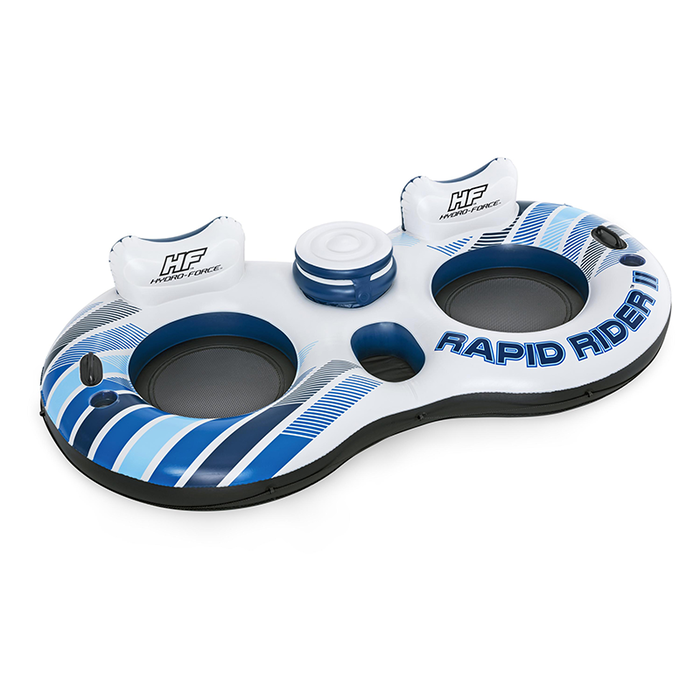 Bestway 43113 Rueda Doble Hinchable con Asas Rapid Rider 251x132 cm pour Piscine et Plage