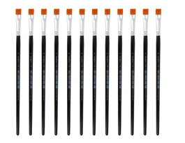 Innspiro Coffret de 12 pinceaux synthétiques plats n°10