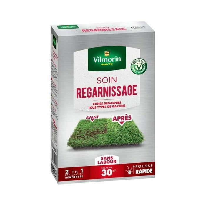 Vilmorin Semences pour soins et regarnissage universel de gazon 2 en 1 - 500 g Vilmorin Semences pour soins et regarnissage universel de gazon 2 en 1 - 500 g