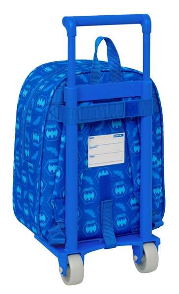 Safta Moch 232+carro 805 - Sac à dos Batman avec roulettes pour préscolaire (3 ans et plus) - Dimensions: 22 x 27 x 10 cm