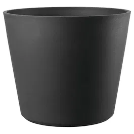 Deroma Pot de fleurs décoratif Origin anthracite - 29 x 24 cm (11 L) - Plastique recyclé résistant au gel et aux UV