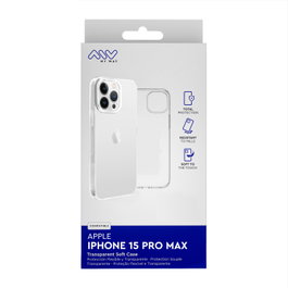 Myway Coque transparente pour Apple iPhone 15 Pro - Protection TPU fine et légère