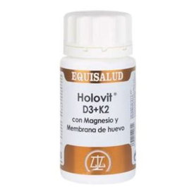 EQUISALUD Holovit D3+K2 avec Magnésium et Membrane d'Œuf 50 Capsules