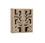 Étagère Mural Artisanale en Bois de Mango Massif 150 cm - Bibliothèque ou Vitrine avec Portes Ajourées à Motifs Sculptés Main et Fermeture Magnétique