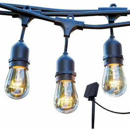 Lumisky Guirlande lumineuse solaire MAFY SOLAR 6,50 m - 10 ampoules à filament blanc chaud