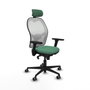 Piqueras y Crespo 3D036G2 Chaise de Bureau avec Appui-tête Vert émeraude