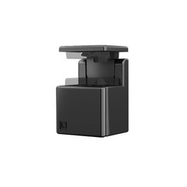 HERRAJES DE UNION Support d'étagère HAWK noir pour verre 8-12 mm