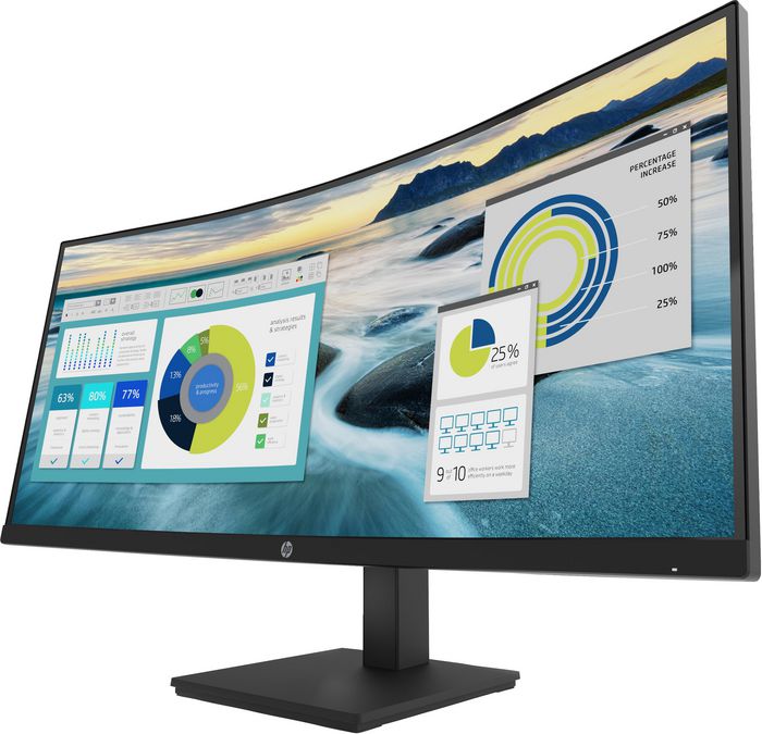 HP P34hc G4 Écran incurvé WQHD USB-C 34 pouces Noir