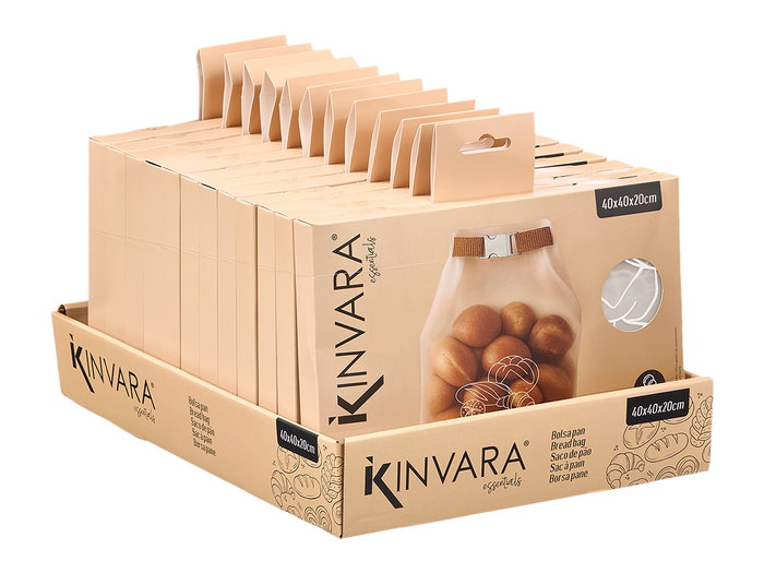 Kinvara Sac à pain transparent 23 x 3 x 15 cm Plastique EVA (Set de 24)