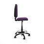 Tabouret Aýna taburete Contact permament de base Tissu Pourpre Structure polyamide noire Sans accoudoirs Sans appui-tête Roulettes pour moquette
