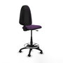 Tabouret Aýna taburete Contact permament de base Tissu Pourpre Structure polyamide noire Sans accoudoirs Sans appui-tête Roulettes pour moquette