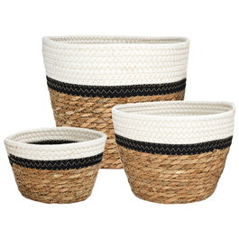 Home Deco Factory Set de 3 paniers de rangement MIRAGE