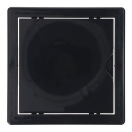 Edm Trappe de visite carrée encastrable ABS 15x15 cm gris anthracite avec mécanisme push-pull