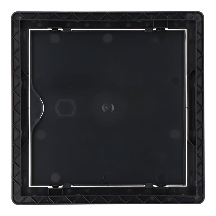 Edm Trappe de visite carrée encastrable ABS 15x15 cm gris anthracite avec mécanisme push-pull