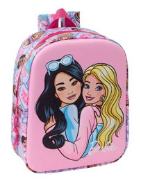 Safta Mochila Guarderia 3D Barbie 3D, Sac à dos pour la crèche, 22x27x10 cm, recommandé à partir de 3 ans