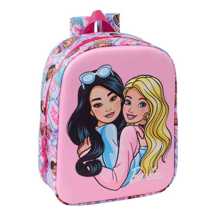 Sac à dos enfant Barbie Rose 22 x 27 x 10 cm 3D Sac à dos enfant Barbie Rose 22 x 27 x 10 cm 3D