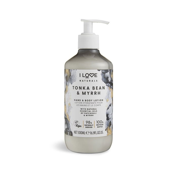 I Love Lotion Hydratante Corps et Mains Végane 500 ml - Naturals Collection, Tonka & Myrrhe, Adoucissante I Love Lotion Hydratante Corps et Mains Végane 500 ml - Naturals Collection, Tonka & Myrrhe, Adoucissante