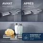 Grohe Mitigeur thermostatique mural Grohtherm 2000 34174001, Bec cascade XL, bain/douche, Chrome, CoolTouch, Limiteur de température, Economie d'eau