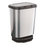 Mondex Cubo avec pédale Jive 20 L Argent/Noir Effet Métal Polypropylène 33,2 x 25,2 x 45,8 cm
