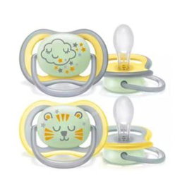 AVENT Sucettes Nocturnes Neutres +18 mois (Lot de 2) SCF376/01