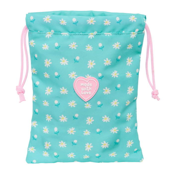 Sac à goûter Peppa Pig Pretty flowers Jaune Menthe