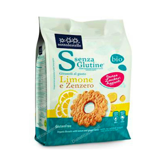 SOTTOLESTELLE Biscuit Bio Sans Sucre Saveur Citron et Gingembre Sans Gluten 250 g SOTTOLESTELLE Biscuit Bio Sans Sucre Saveur Citron et Gingembre Sans Gluten 250 g