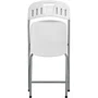 TERRANOVA Lot de 2 chaises pliantes de réception, acier et PEHD blanc, 48x44.5x86 cm pliables, pour événements extérieurs