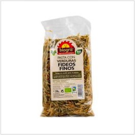Biogra Fideos Finos Con Verduras 250g Bio - Pâtes Fines aux Légumes Biologiques