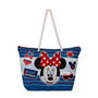 Karactermania - Sac de plage Minnie Mouse Soleil Summer avec zip, polyester, 52 x 37 x 17 cm (Bleu)