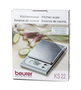 Beurer KS-22 Balance de cuisine design avec plateau en acier inoxidable et affichage LCD - Pèse-personne pour aliments, moderne et compact