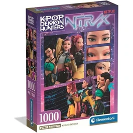 Clementoni K-Pop Demon Hunters Puzzle 1000 Pièces Trio Huntrix Rumi Mira et Zoey Netflix