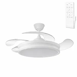 Ventilador DC Blanco Funcio Verano-Invierno 59w 6980lm 3000-4000-6000k 4 Aspas 6 Velocidades 107 cm