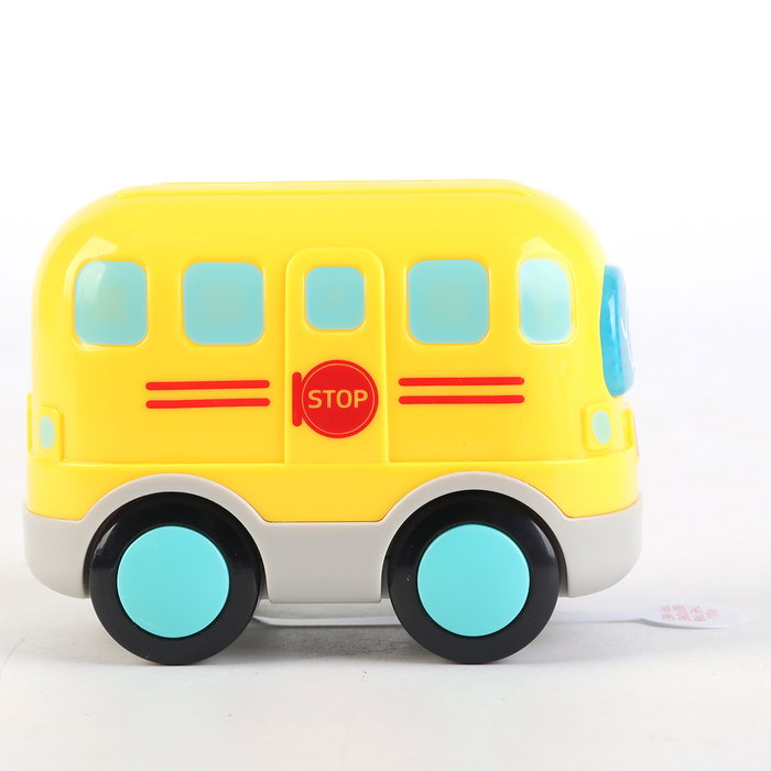 TACHAN Autobus Préscolaire avec Lumières et Sons - Jouet Véhicule à Roue Libre pour Enfants dès 12 Mois - Multi-langues