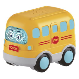 TACHAN Autobus Préscolaire avec Lumières et Sons - Jouet Véhicule à Roue Libre pour Enfants dès 12 Mois - Multi-langues