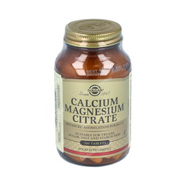 SOLGAR Calcium Magnesium Citrate 100 Comprimés - Complément Alimentaire Os