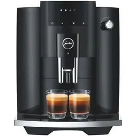 JURA E4 Piano - Machine à café Expresso avec broyeur Aroma - 5 spécialités - 1450 W - Réservoir 1,9 L - Noir brillant