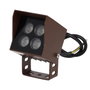 Projecteur LED avec piquet pour jardin 4W 2700K finition marron