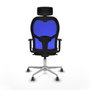 Piqueras y Crespo Chaise de Bureau Jorquera 1D086G2 Bleu et Brun foncé