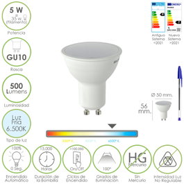 MAURER Ampoule LED Dichroïque GU10 5W 6500K