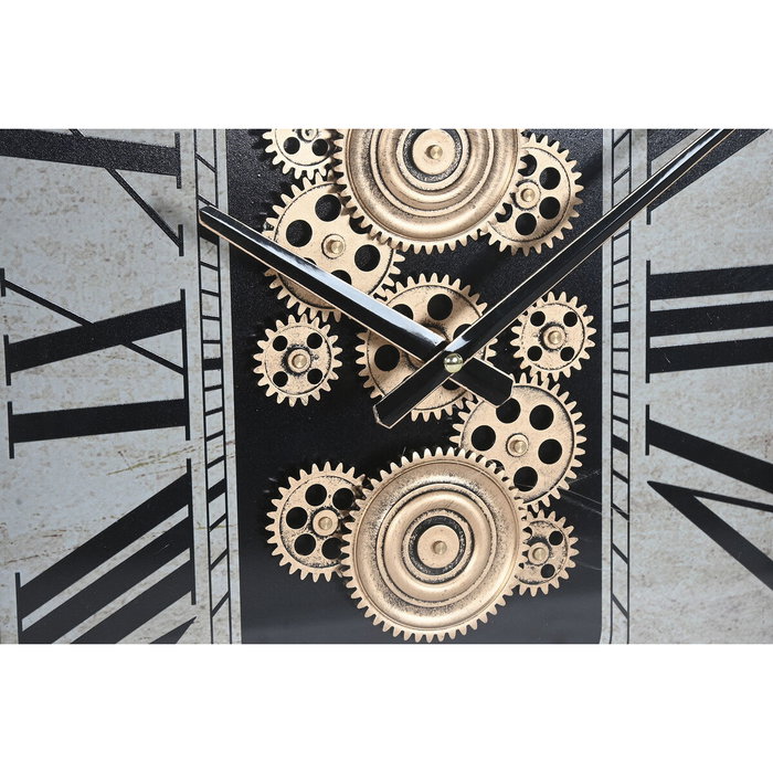 Horloge Murale Home ESPRIT Beige Doré Verre Fer Glam 43 X 8,5 X 63 CM Horloge Murale Home ESPRIT Beige Doré Verre Fer Glam 43 X 8,5 X 63 CM