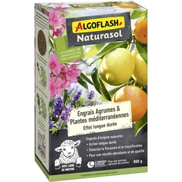 Algoflash Naturasol Engrais Agrumes et Plantes Méditerranéennes Longue Durée 800 g UAB