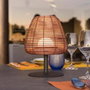 Lumisky Lampe de table sans fil BOHEME Rotin naturel
