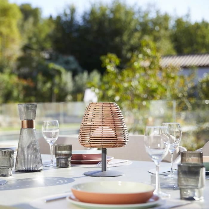 Lumisky Lampe de table sans fil BOHEME Rotin naturel Lumisky Lampe de table sans fil BOHEME Rotin naturel