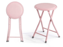 Giftdecor Tabouret Pliable PVC Rose 29x69x5 cm (Set de 10)