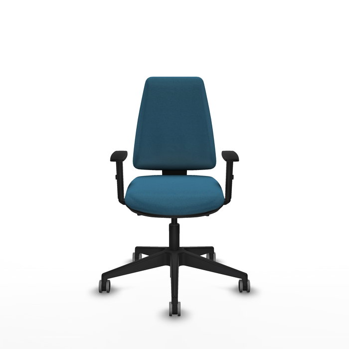 Chaise Elche Asynchrone Tissu Vert pétrole Base pyramidale noire Accoudoir 1D Sans appui-tête Roulettes 65mm pour moquette Chaise Elche Asynchrone Tissu Vert pétrole Base pyramidale noire Accoudoir 1D Sans appui-tête Roulettes 65mm pour moquette