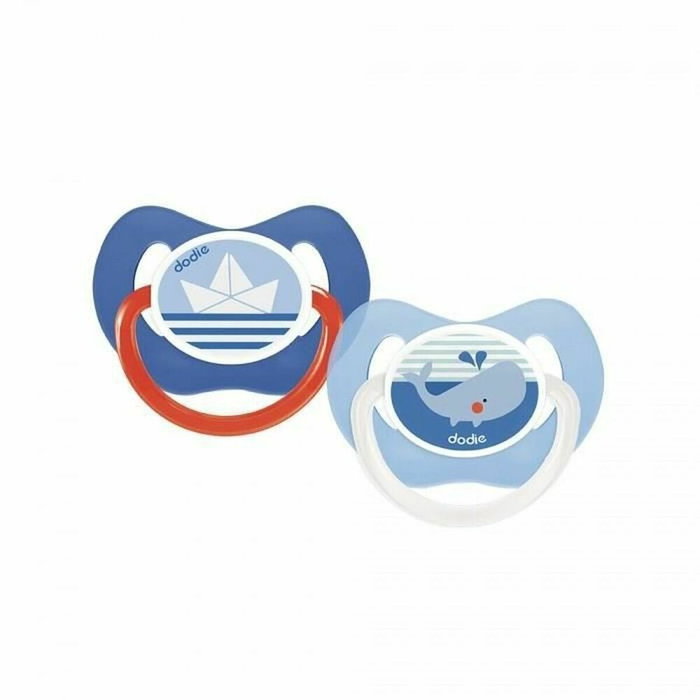 Dodie Lot de 2 Sucettes Physiologiques Bateau, Baleine et Cœurs, 6m+ Dodie Lot de 2 Sucettes Physiologiques Bateau, Baleine et Cœurs, 6m+