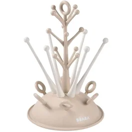 Beaba Egoutte-biberons Arbre, séchage pour jusqu'à 6 biberons et accessoires, retenue d'eau, design astucieux, couleur argile