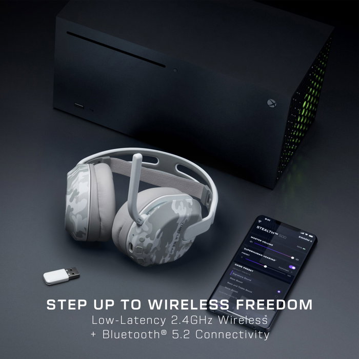 Turtle Beach Stealth 500 XB Arctic Camo, Casque gaming sans fil avec Bluetooth 5.2 et 2.4 GHz